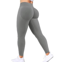Summer Women Three Waist Gym Yoga Pants High Waist Peach Buttocks Solid Color Tight Fitting Sports Leggings Yoga Exercise Pants