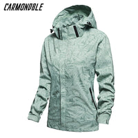 CARMONDBLE Hiking Sport Hooded Coat Womens Waterproof Jacket Travel Climbing Camping Casual Outwear Abrigo De Mujer Impermeable