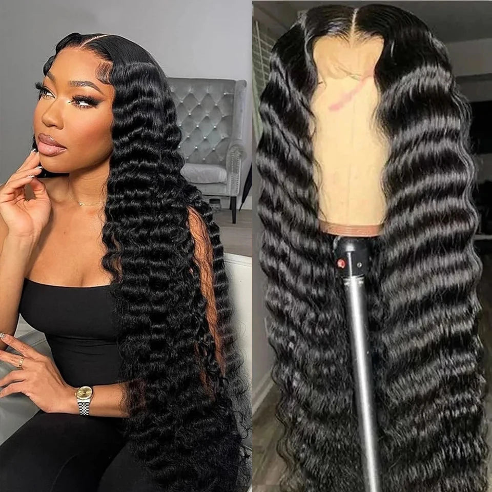 Loose Deep Wave Frontal Wig 13x6 HD Lace Frontal Human Hair Wigs For Women Brazilian 13x4 Lace Front Human Hair Wig Pre Plucked