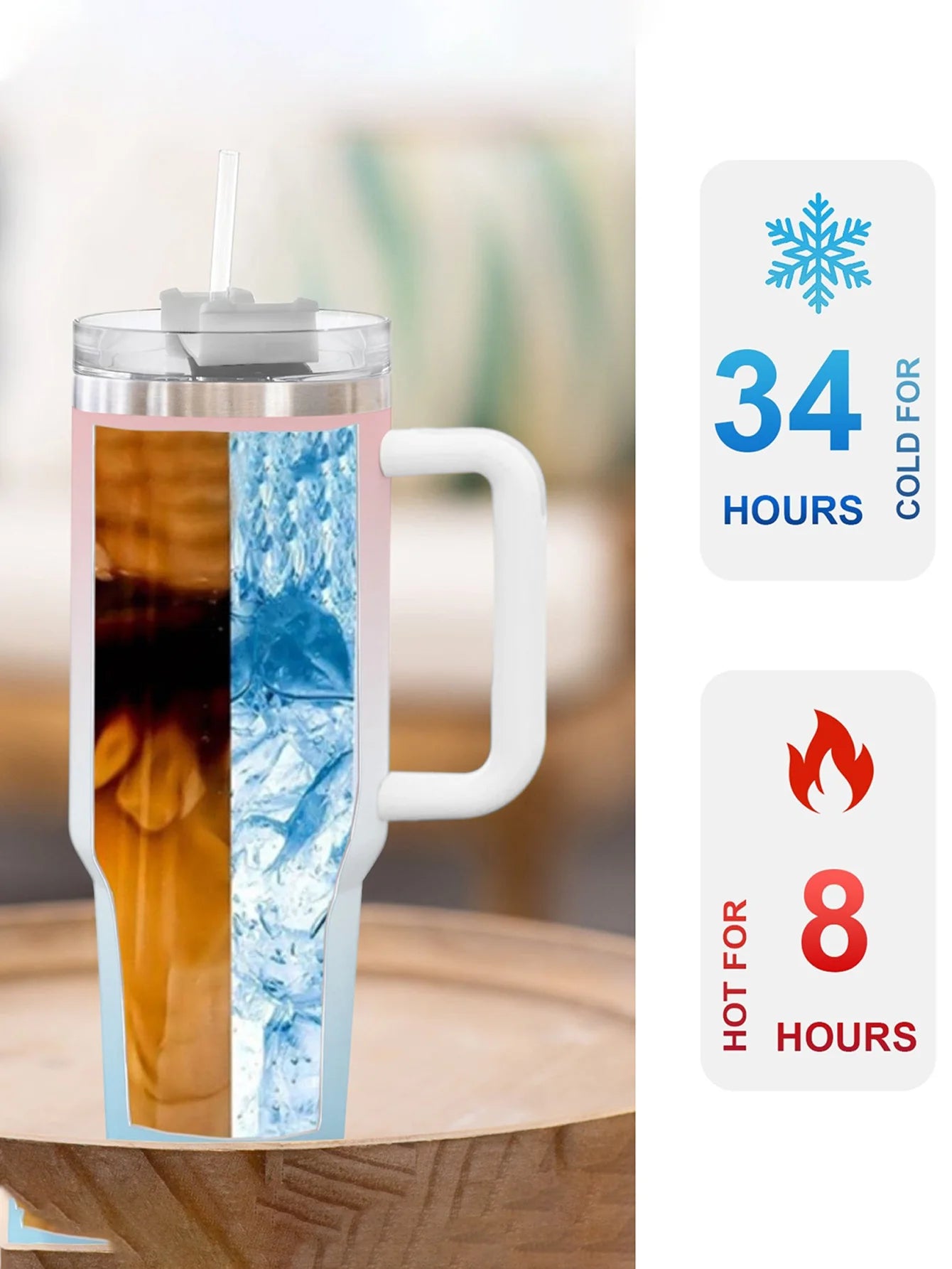 Personalized 40 ounce water cup Customized picture text travel cup Stainless steel water cup Insulated water cup