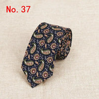 Classic Men's Flower Ties Handmade Cotton Tie For Men 6CM Narrow Floral Neckties Gift Wedding Party Casual Gravatas Paisley Tie