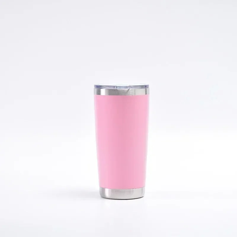 20oz High Color Double Layer Stainless Steel Insulated Cup Car Cup Ice Cream Cup Beer Cup Outdoor Portable Water Cup