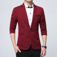 Men's Smart Casual Suit Blazers Slim Fit Sport Coat Fashion Formal Dress Groom Marriage Suit Coat Spring Autumn Outwear