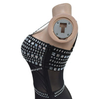 Fashion Women's Hot Diamond Mesh Dresses Summer New Sexy Transparent Lace Party Elegant Female Maxi Dress 2025