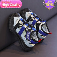 Spring New Mesh Breathable Childrens Sports Shoes Versatile Simple Campus Running Shoes Fashionable Foot Protection Casual Shoes