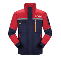 Mens Factory Work Shirt Uniform Long Sleeve Turn-Down Collar Workwear Motor Mechanic Repair Workshop Two-pocket T-shirts Tops