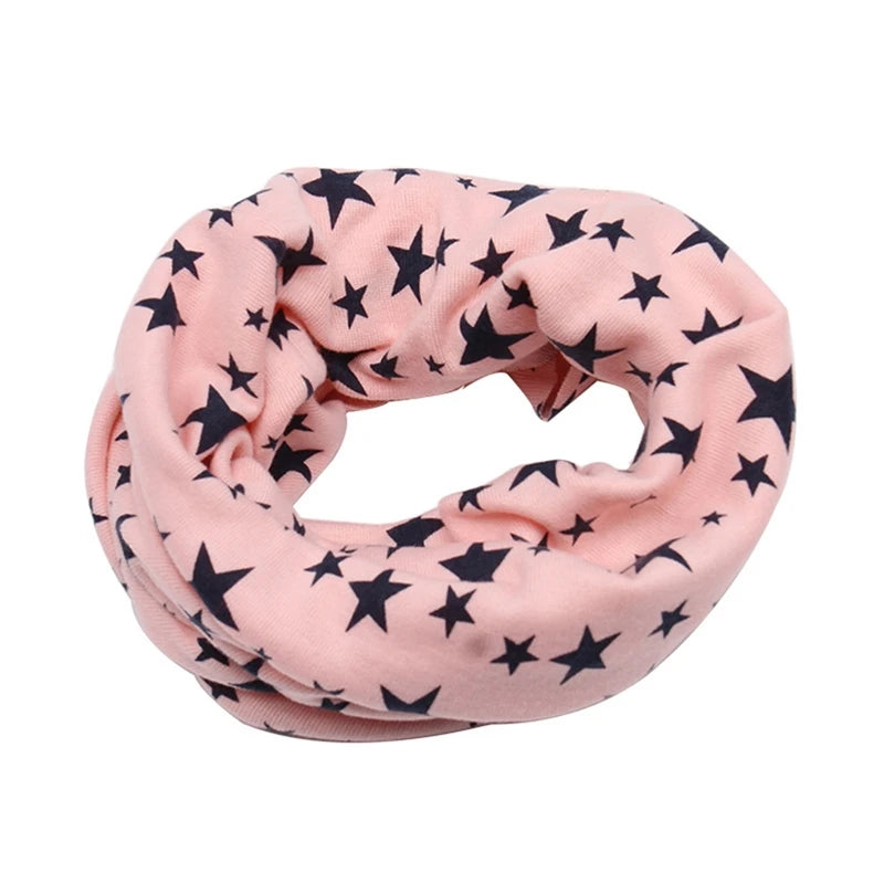 Winter Spring  Kids Scarf Baby Clothing Accessory Scarf Boys Girls Neck Collar Outdoor Snood Children Cotton Scarf Cute Stars