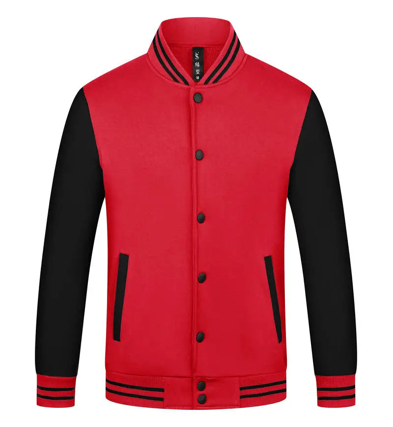 Mens Jacket Trend New Button Casual Coats Round Neck Baseball Uniform  Spring And Autumn Tide Brand Clothes Print LOGO LS-2211