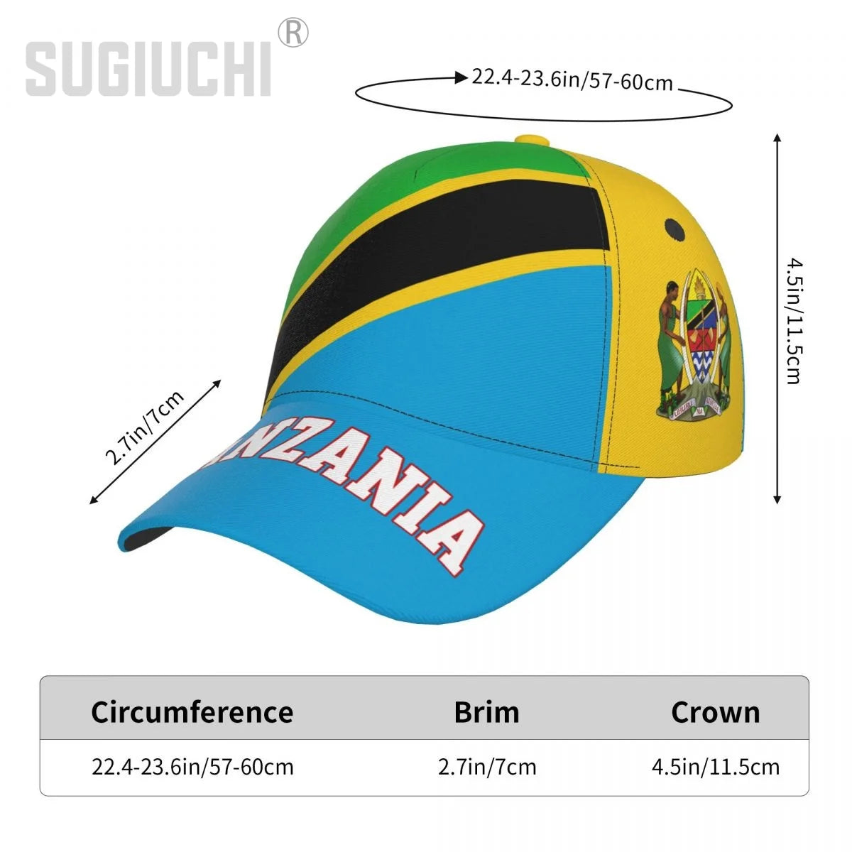 Unisex Tanzania Flag Tanzanian Adult Baseball Cap Patriotic Hat for Baseball Soccer Fans Men Women