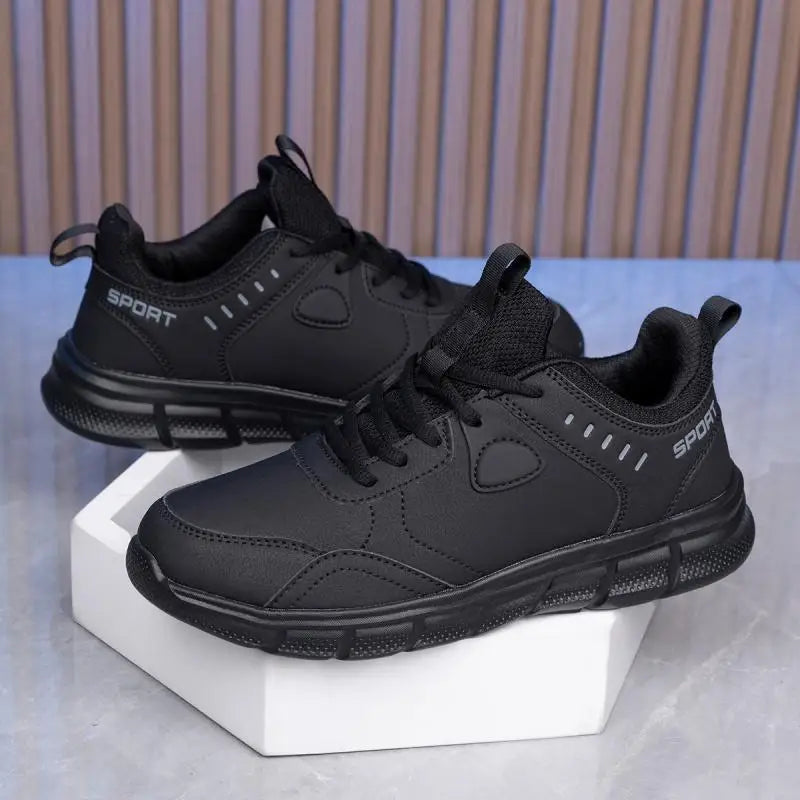 Men's Waterproof Work Shoes Lightweight Comfortable Anti Slip Shock-absorbing Sneakers Outdoor Casual Tennis Fashionable Shoes