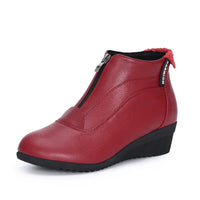 Winter Boots Women 2020 Women Snow Boots Wedge Heels Winter Shoes Women Warm Fur Casual Shoes Zip Women's Shoes Botas Mujer