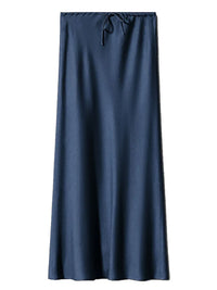 Long Satin Skirts Women Dark Green Luxury Spring Summer Maxi Straight Black Skirt Long Shining Satin Skirt Maxi Brown Ladies