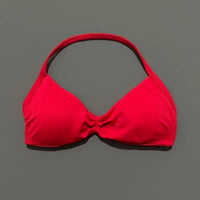 HISTELLO Strappy Bra Gym Top Women High Support Thin Strap Halter Sports Seamless Bras Scrunch Push-up Workout Yoga Tank Tops
