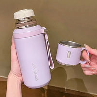 JUSTINLAU Spot Goods 600/800ML Thermos Cup Vacuum Flasks with Tea Strainer Stainless Steel Portable Travel Thermal Water Bottles