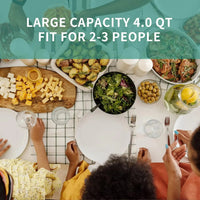 Air Fryer Oilless Cooker with Temperature and Time Control, 75 Recipes Auto Shut Off Feature, 1-Year Warranty, 1300W (Black)