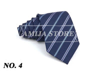 New Striped Tie Men's 8cm Ties Business New Year Gift Classical Necktie Office Accessories Men Costume Daily Wear Wedding Party