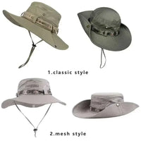 New Sun Hats for Men Outdoor Fishing Cap Wide Brim Anti-UV Protection Women Bucket Hat Summer Hiking Fisherman Caps