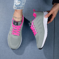 Women's Casual Flats Sports Shoes Mesh Breathable Trainers Ladies Shoes Platform Female Sneakers for Women Basket Tenis Feminino