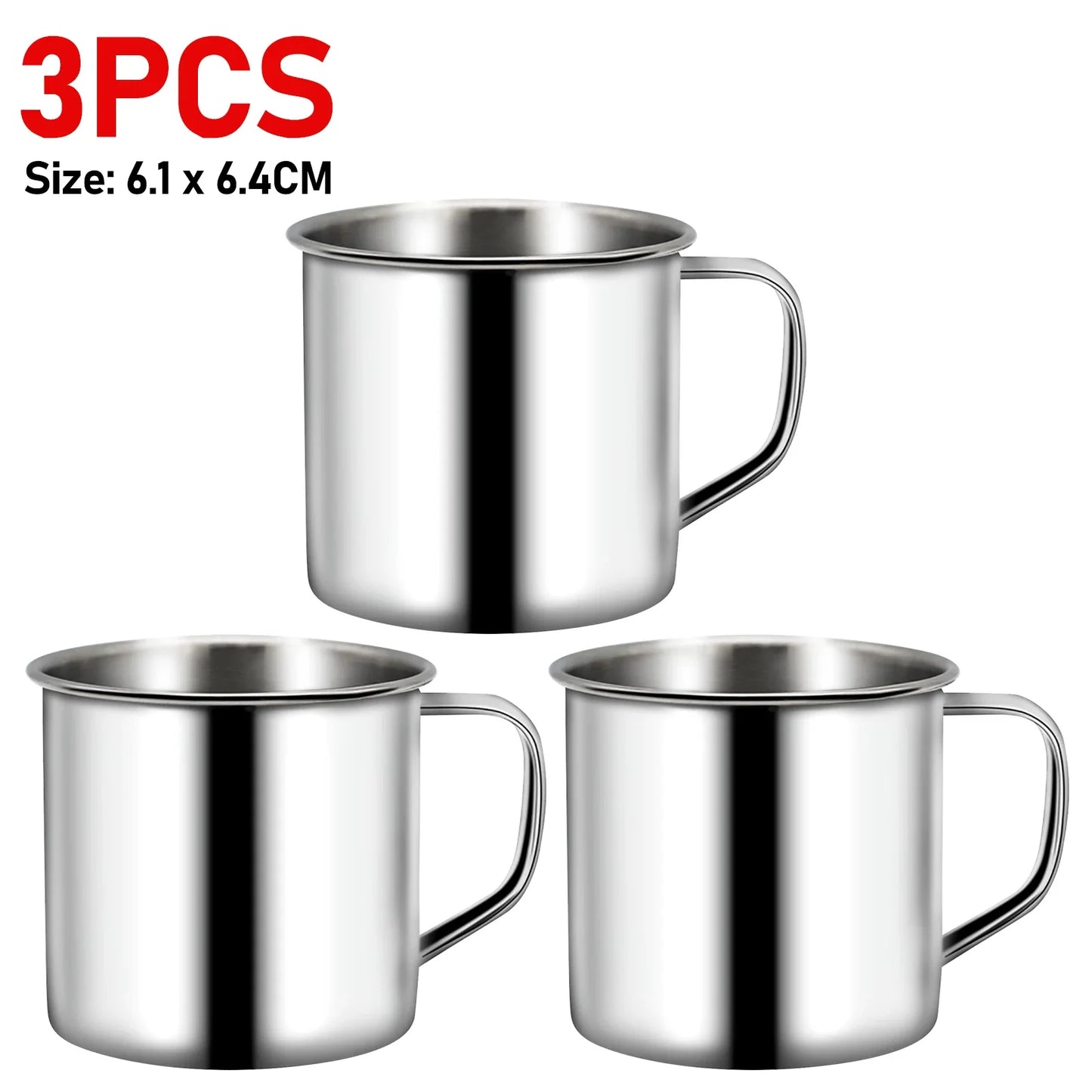 Stainless Steel Coffee Mugs Insulated Coffee & Tea Cup with Handles Shatterproof 200mL Metal Cup Mug Kitchen Accessories