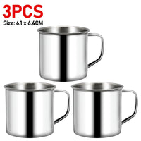 Stainless Steel Coffee Mugs Insulated Coffee & Tea Cup with Handles Shatterproof 200mL Metal Cup Mug Kitchen Accessories