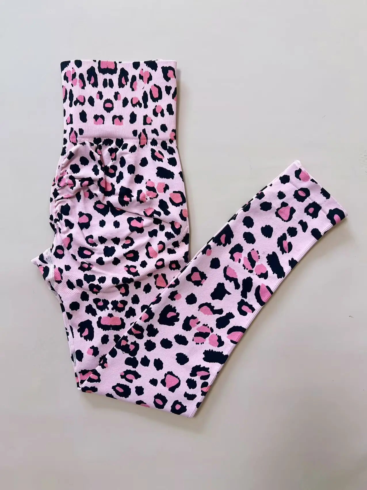Women Gym Leopard Leggings Scrunch Butt Lifting Athletic Workout Leggins Training Yoga Pants Outdoor Sports Fitness Tights