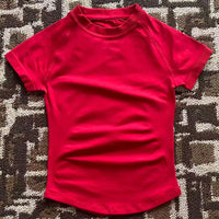 Impact L0g0DF Short Sleeve Top Women Running Sports T Shirt Summer Short Sleeve Round Neck Breathable Stretchy Gym Yoga Fitness