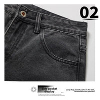 Jeans Men Wide Leg Explosive Jeans Male Loose Straight Denim Pants 2025 Autumn Harajuku Vintage Blue Trousers Streetwear Clothes