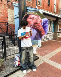 Y2K New Fashion Retro Letters Washed Oversized Jeans Men's and Women's Harajuku Hip Hop Gothic Casual Joker High Street Pants