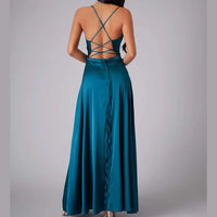 Chiffon Train Women Dress Summer Tank Top Sleeveless Pleated Tank Long Dress Backless Lace Up Sexy Side Slit Dresses 원피스