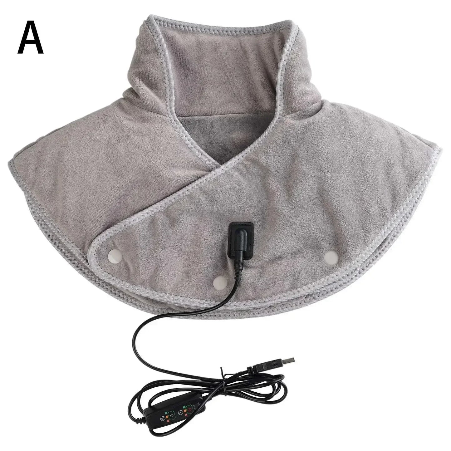 Electric Heating Shoulder Neck Pad Cervical Wrap Three Gear Thermal Compress Massager Vibration Shawl Warm Back Tool Relax Brace
