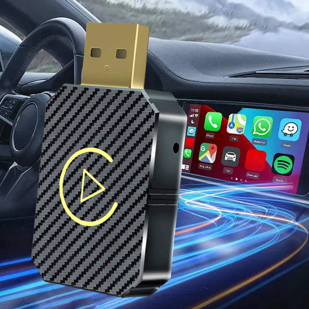 Wireless Carplay Android Auto Adapter Plug&Play USB Car Dongle Wireless Dongle for OEM Wired CarPlay/Andriod Auto Cars