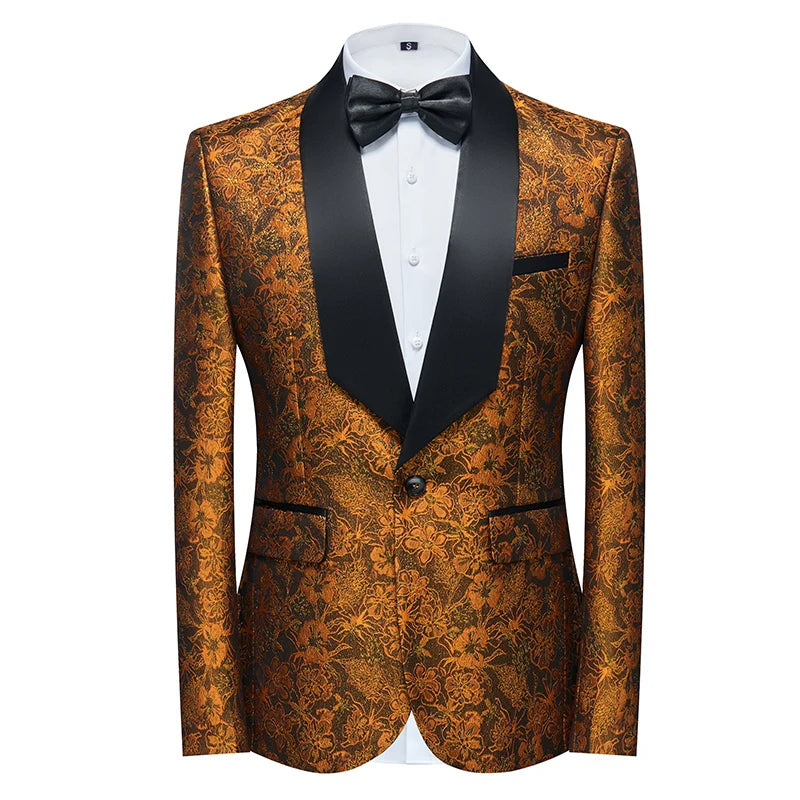 2026 New Men's Dark Brown Suit Jacket, Wedding Business Dress Coat, Slim Blazers, Costume, Asian Size, M-5XL, 6XL