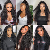 13x6 Hd Lace Frontal Wig Deep Wave Frontal Wig 30inch Brazilian Curly Human Hair Wigs For Women PrePlucked With Baby Hair