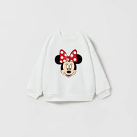 Cartoon Sweatshirts Pure Color Casual Sports Long-sleeved T-Shirt For Boys And Girls