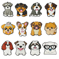 Cute Animals Dog Shoe Charms Pin for Crocs Accessories Charms Clogs Bubble Slides Shoe DIY Shoe Decoration Party Gift