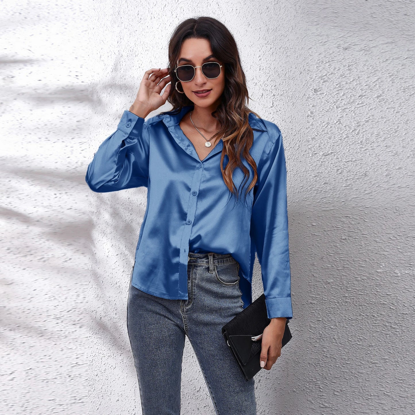 Satin Women Shirt Fashion Womens Tops Basic Elegant White Shirt Women Long Sleeve Blouses 2023 Spring New Female Clothing Shirts