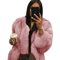 Women Coat Mink Coats Winter Top Fashion Fur Coat Elegant Thick Warm Outerwear Fake Fur Jacket Chaquetas Mujer 2021 L3