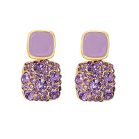 Earrings Retro Temperament Europe and America 2023 New High-quality Purple Earrings Female Exquisite Niche Fashion Stud Earrings