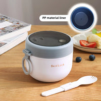 600ml Food Thermal Jar Insulated Soup Cup Thermos Containers Stainless Steel Lunch Box Thermo Keep Hot Vaccum Cup With Spoon