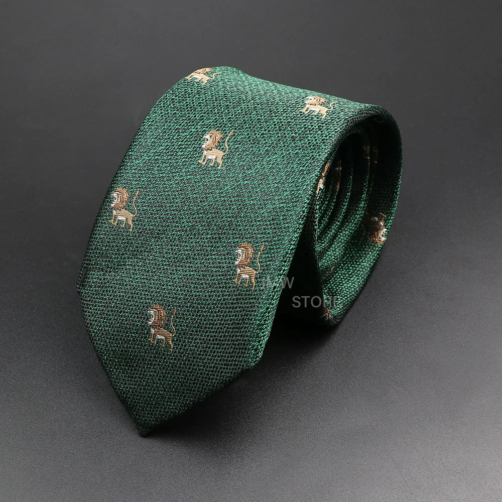 New Design Wedding Men Tie Green Wine Red Paisley Flower Animal Neckties Men Business Dropshipping Groom Collar Accessories Gift