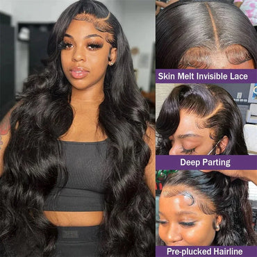 Body Wave Lace Front Wigs Human Hair 250 Density 13x6 13x4 Hd Transparent Lace Frontal Wigs For Women Pre Plucked With Baby Hair