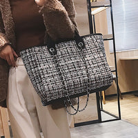 Summer Large Capacity Women Chain Bag Handbags For Female Fashion Shoulder Luxury Designer Tote Ladies Hand Bags Canvas