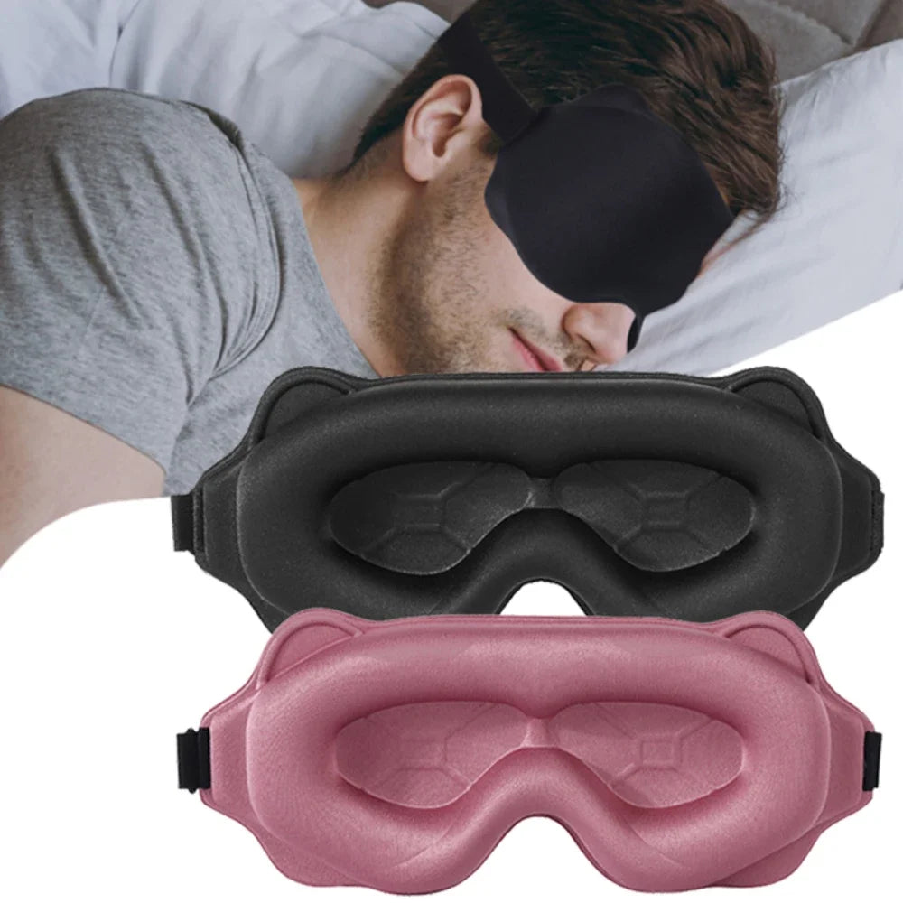 3D Sleeping Mask Block Out Light Soft Padded Sleep Mask For Eyes Slaapmasker Eye Shade Blindfold Sleeping Aid Face Mask Eyepatch