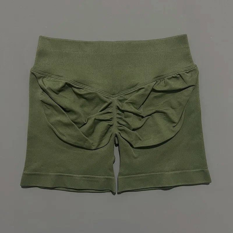 Gym Shorts Women Fitness Sports Biker Shorts High Waist And Waist Tightening Yoga Shorts Workout Scrunch Butt Seamless Leggings