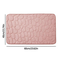 Foot Mat Coral Fleece Floor Mat Household Memory Foam Embroidered Bathroom Thickened Absorbent Floor Mat Door