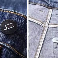 2025 New Men Fashion Loose Straight Elasticity Jeans Male Wear-Resistant Look Taller Denim Pants Smart Casual Dark Gray Trousers