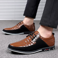 Trending Leather Shoes for Men Business Casual Dress Shoe Lace Up Formal Party Men Shoes Comfortalbe All-match Wedding Oxfords