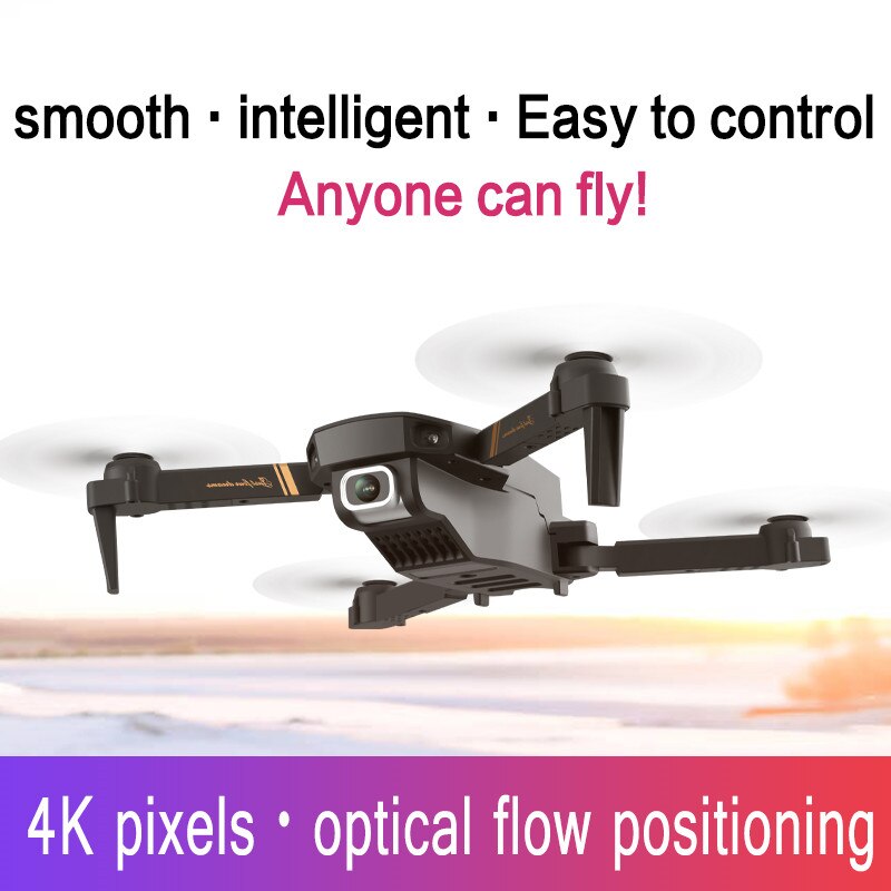 V4 RC Drone 4K/1080P HD Wide Angle Camera WiFi Fpv Dual Camera Foldable Quadcopter Real Time Transmission Helicopter Toy