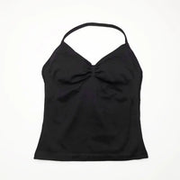 NCLAGEN Gym Longline Strappy Top Women Seamless Yoga Tank With Removable Pads V Neck Workout Clothes Sports Running Fitness Vest