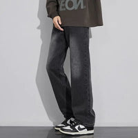 Jeans Men Wide Leg Explosive Jeans Male Loose Straight Denim Pants 2025 Autumn Harajuku Vintage Blue Trousers Streetwear Clothes